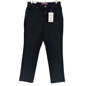Gloria Vanderbilt Womens Stretch Slim Black Jeans Size 10S Tapered High Rise NWT